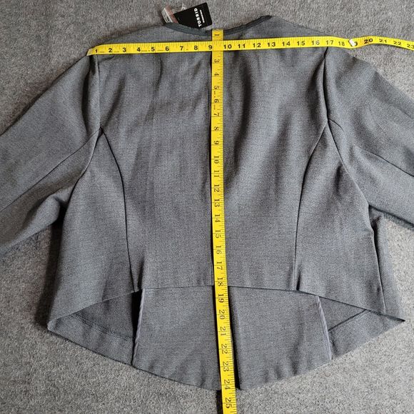 NWT Torrid Military Style Jacket Blazer Size 2=2X Gray Stretch Ponte Knit - Picture 6 of 11
